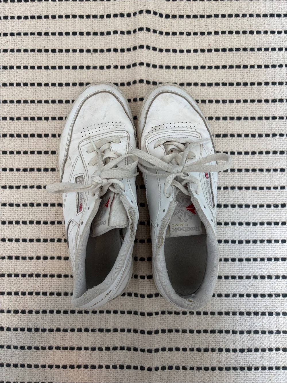 Reebok White Leather Sneakers